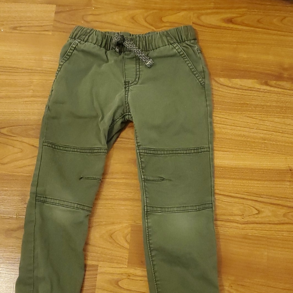 Olive green toddler joggers